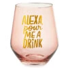 Hallmark Alexa Pour Me A Drink Stemless Wine Glass, 14 Oz. 2 Hallmark Alexa Pour Me A Drink Stemless Wine Glass, 14 Oz. -Hallmark Alexa Pour Me a Drink Stemless Wine Glass 1BRW3210 01