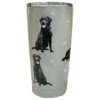 E&S Pets Black Labrador Stainless Steel Tumbler, 20 Oz. -Hallmark Black Labrador Dogs on Gray Stainless Steel Tumbler 11521 01