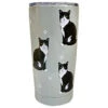 E&S Pets Tuxedo Cat Stainless Steel Tumbler, 20 Oz. 2 E&S Pets Tuxedo Cat Stainless Steel Tumbler, 20 Oz. -Hallmark Black and White Cats on Gray Stainless Steel Tumbler 1163 01
