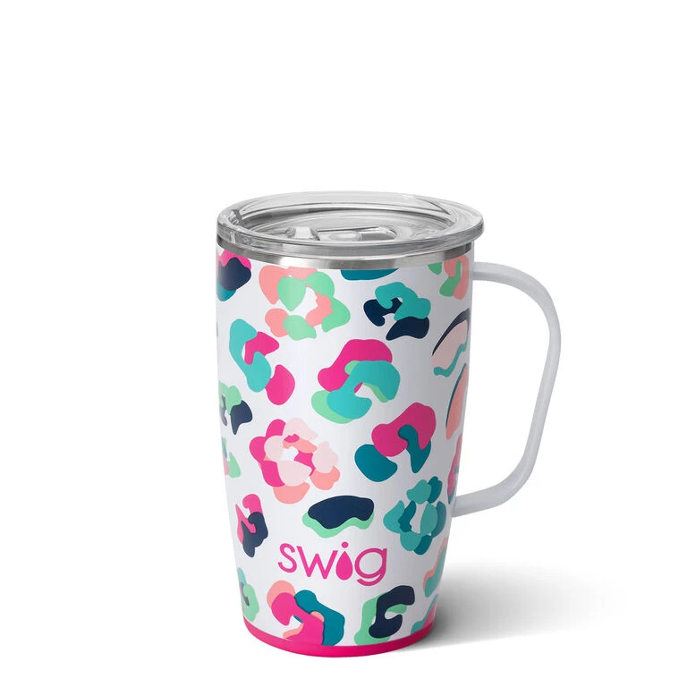 Swig Party Animal Stainless Steel Travel Mug, 18 Oz. 3 Swig Party Animal Stainless Steel Travel Mug, 18 Oz.