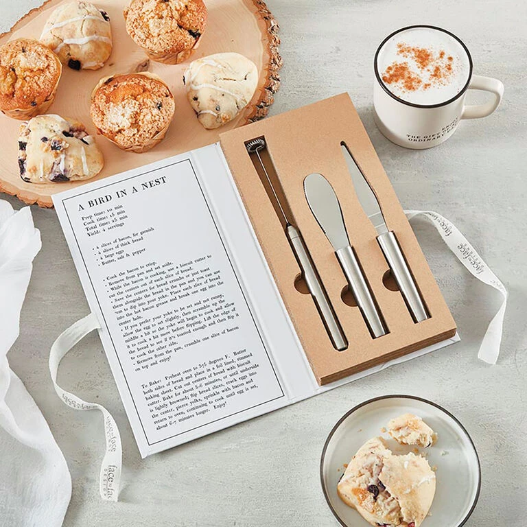 Breakfast Tools In Cardboard Book Box, Set Of 3 6 Breakfast Tools In Cardboard Book Box, Set Of 3 - Image 4