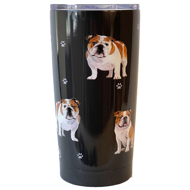 E&S Pets Bulldog Stainless Steel Tumbler, 20 Oz. 3 E&S Pets Bulldog Stainless Steel Tumbler, 20 Oz.
