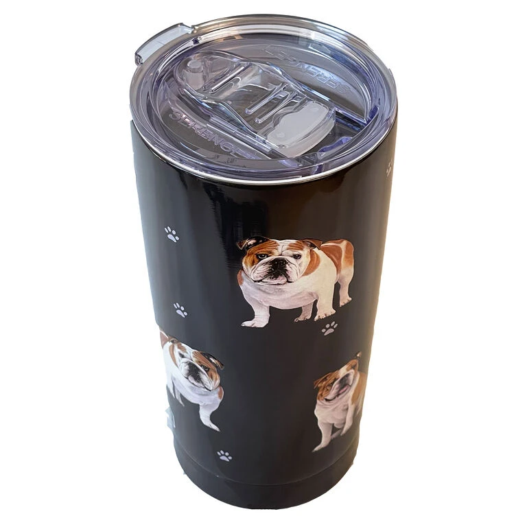 E&S Pets Bulldog Stainless Steel Tumbler, 20 Oz. 4 E&S Pets Bulldog Stainless Steel Tumbler, 20 Oz. - Image 2