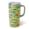 Swig Happy Camper Stainless Steel Travel Mug, 22 Oz. -Hallmark Campers and Trees on Green Insulated Travel Mug S102M22HC 01