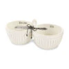 Mud Pie Double Dip Bowl And Spreader, Set Of 2 -Hallmark Ceramic Double Dip Bowl and Spreader Set 48500093 01