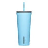 Corkcicle Santorini Aqua Stainless Steel Tumbler, 24oz. 1 Corkcicle Santorini Aqua Stainless Steel Tumbler, 24oz. -Hallmark Corkcicle Aqua Blue Tumbler With Lid and Straw 2224SAN 01