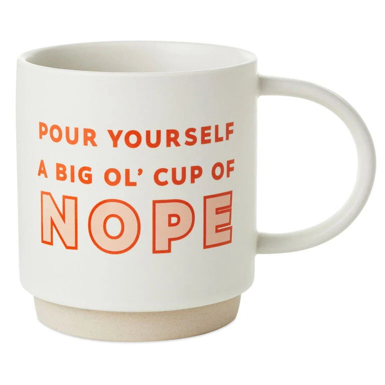 Hallmark Cup Of Nope Funny Mug, 16 Oz. 3 Hallmark Cup Of Nope Funny Mug, 16 Oz.
