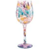 Lolita Dragonfly Magic Handpainted Wine Glass, 15 Oz. -Hallmark Dragonflies and Cattails Handpainted Wine Glass 6009218 01