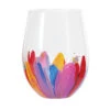 Enesco EttaVee Jessi's Garden Stemless Wine Glass, 18 Oz. -Hallmark EttaVee Colorful Floral Stemless Wine Glass 6012674 01