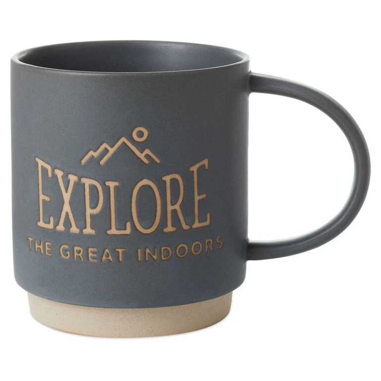 Hallmark Explore Indoors Funny Mug, 16 Oz. 3 Hallmark Explore Indoors Funny Mug, 16 Oz.