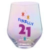 Hallmark Finally 21 Stemless Wine Glass, 16 Oz. 2 Hallmark Finally 21 Stemless Wine Glass, 16 Oz. -Hallmark Finally 21 Stemless Wine Glass 1BID1089 01