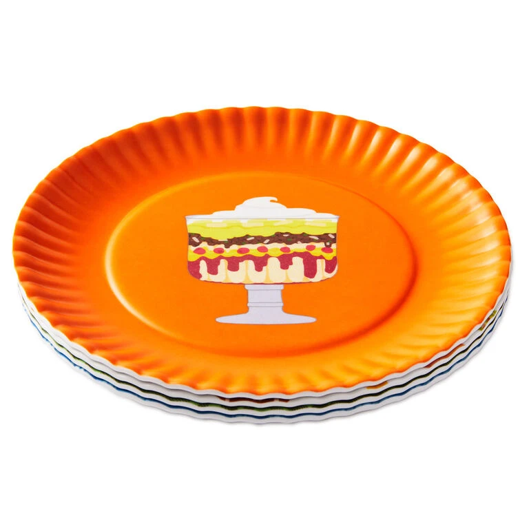 Hallmark Friends Assorted Appetizer Plates, Set Of 4 3 Hallmark Friends Assorted Appetizer Plates, Set Of 4
