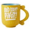 Hallmark Friends Pivot Sculpted Mug, 19 Oz. 1 Hallmark Friends Pivot Sculpted Mug, 19 Oz. -Hallmark Friends Bad Day Pivot Yellow Coffee Mug 1PCL1000 01