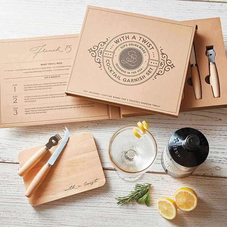 Garnish Tools In Cardboard Book Box, Set Of 3 6 Garnish Tools In Cardboard Book Box, Set Of 3 - Image 4