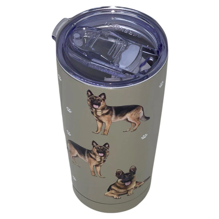 E&S Pets German Shepherd Stainless Steel Tumbler, 20 Oz. 4 E&S Pets German Shepherd Stainless Steel Tumbler, 20 Oz. - Image 2