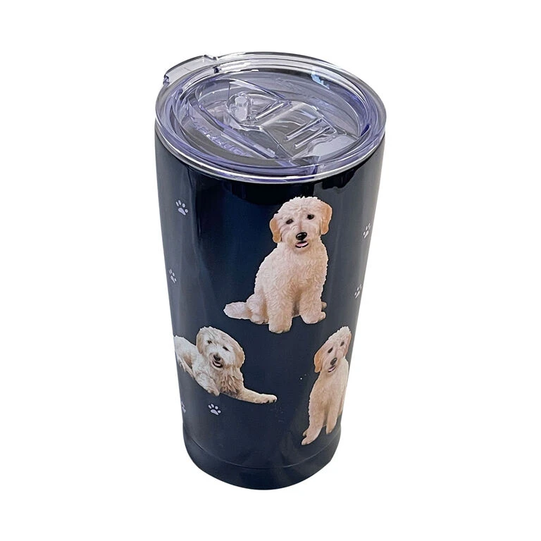 E&S Pets Goldendoodle Stainless Steel Tumbler, 20 Oz. 4 E&S Pets Goldendoodle Stainless Steel Tumbler, 20 Oz. - Image 2