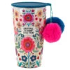 Natural Life Grateful Stainless Steel Pom-Pom Tumbler, 15 Oz. 2 Natural Life Grateful Stainless Steel Pom-Pom Tumbler, 15 Oz. -Hallmark Grateful for Every Little Thing Stainless Steel Glass WB089 01