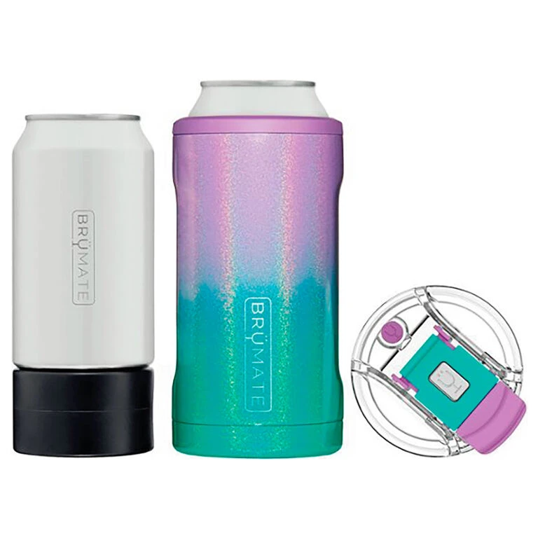 BruMate Glitter Mermaid Stainless Steel 3-in-1 Can Cooler, 12/16 Oz. 3 BruMate Glitter Mermaid Stainless Steel 3-in-1 Can Cooler, 12/16 Oz.