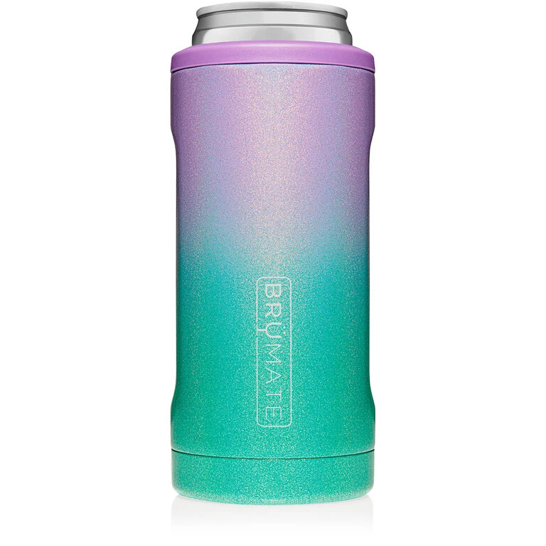 BruMate Glitter Mermaid Stainless Steel Skinny Can Cooler, 12 Oz. 3 BruMate Glitter Mermaid Stainless Steel Skinny Can Cooler, 12 Oz.
