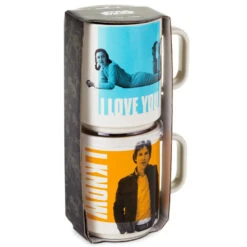 Hallmark Star Wars™ Han Solo™ And Princess Leia™ Bespin™ I Love You I Know Stacking Mugs, Set Of 2 7 Hallmark Star Wars™ Han Solo™ And Princess Leia™ Bespin™ I Love You I Know Stacking Mugs, Set Of 2 -Hallmark Han Solo and Princess Leia Blue and Orange Mugs 1SHP2148 03
