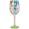 Lolita Happy Birthday Balloons And Streamers Handpainted Wine Glass, 15 Oz. 2 Lolita Happy Birthday Balloons And Streamers Handpainted Wine Glass, 15 Oz. -Hallmark Happy Birthday Balloons and Streamers Painted Wine Glass 6009211 01