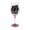 Lolita Happy Hour Handpainted Wine Glass, 15 Oz. -Hallmark Happy Hour Handpainted Wine Glass 6012022 01