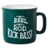 Hallmark Kick Bass Ceramic Mug, 15 Oz. 1 Hallmark Kick Bass Ceramic Mug, 15 Oz. -Hallmark Kick Bass Fishing Puns Mug 1BRW3235 01