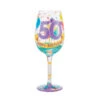 Lolita Happy 50th Birthday Handpainted Wine Glass, 15 Oz. 2 Lolita Happy 50th Birthday Handpainted Wine Glass, 15 Oz. -Hallmark Lolita 50th Birthday Wine Glass 6010652 01