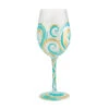 Enesco Lolita Ridin' The Waves Handpainted Wine Glass, 15 Oz. 1 Enesco Lolita Ridin' The Waves Handpainted Wine Glass, 15 Oz. -Hallmark Lolita Riding the Waves Handpainted Wine Glass 6012481 01