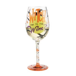 Enesco Lolita Witch Way To The Wine Glass, 15 Oz. 6 Enesco Lolita Witch Way To The Wine Glass, 15 Oz. -Hallmark Lolita Witch Way to the Wine Halloween Wine Glass 6012494 03