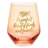 Hallmark Mom, The Perfect Blend Stemless Wine Glass 14 Oz. 1 Hallmark Mom, The Perfect Blend Stemless Wine Glass 14 Oz. -Hallmark Mom the Perfect Blend Stemless Wine Glass 1BRW3213 01