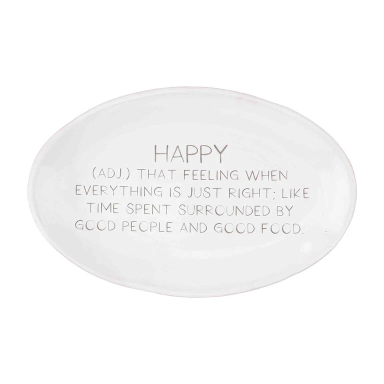 Mud Pie Happy Definition Oval Ceramic Platter 3 Mud Pie Happy Definition Oval Ceramic Platter