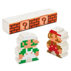 Hallmark Nintendo Super Mario Bros.® Mario And Luigi Salt And Pepper Shakers, Set Of 3 -Hallmark Nintendo Super Mario Luigi Salt And Pepper Shaker Set 1NIT1001 03