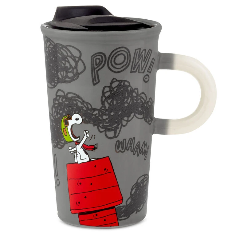 Hallmark Peanuts® Flying Ace Snoopy Color Changing Travel Mug, 16 Oz. 6 Hallmark Peanuts® Flying Ace Snoopy Color Changing Travel Mug, 16 Oz. - Image 4