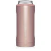 BruMate Glitter Rose Gold Stainless Steel Skinny Can Cooler, 12 Oz. 2 BruMate Glitter Rose Gold Stainless Steel Skinny Can Cooler, 12 Oz. -Hallmark Pink Shimmer Slim Can Cooler HS12GRG 01