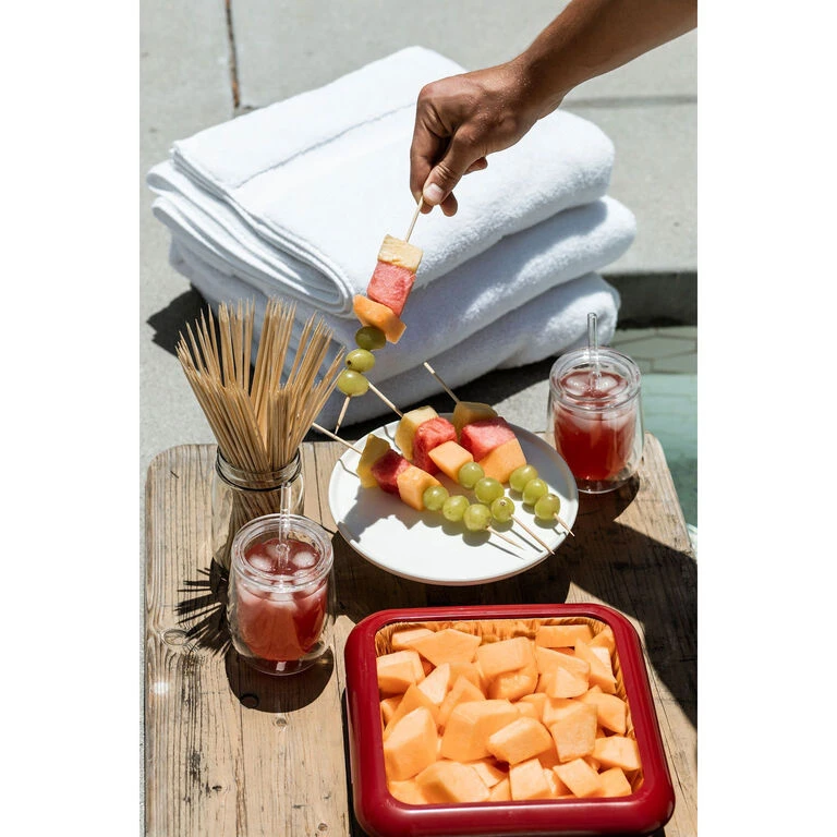 Red Fancy Panz Square Foil Pan Serving Tray 4 Red Fancy Panz Square Foil Pan Serving Tray - Image 2