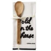 Hallmark Schitt's Creek® Fold In The Cheese Tea Towel And Wooden Spoon, Set Of 2 -Hallmark Schitts Creek Funny Tea Towel and Wooden Spoon 1PCL1040 01