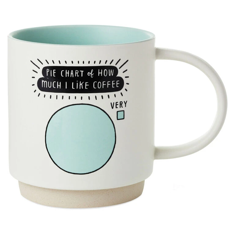 Hallmark Pie Chart Coffee Lover Funny Mug, 16 Oz. 3 Hallmark Pie Chart Coffee Lover Funny Mug, 16 Oz.