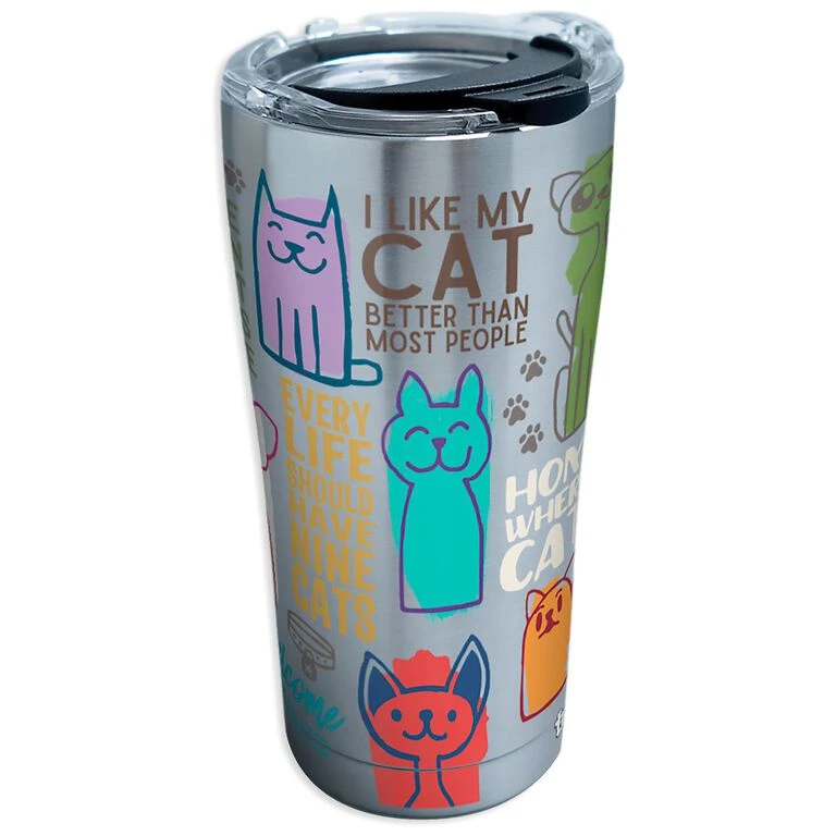 Tervis Cat Sayings Stainless Steel Tumbler, 20 Oz. 3 Tervis Cat Sayings Stainless Steel Tumbler, 20 Oz.