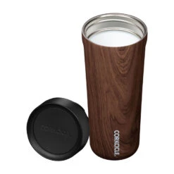 Corkcicle Walnut Wood Stainless Steel Commuter Cup, 17 Oz. 8 Corkcicle Walnut Wood Stainless Steel Commuter Cup, 17 Oz. -Hallmark Walnut Wood Insulated Commuter Cup With Lid 2817PWW 03