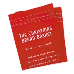 Demdaco Christmas Bread Basket And Tea Towel, Set Of 2 -Hallmark White Ceramic Bread Basket and Red Tea Towel 2020210677 03