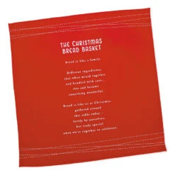 Demdaco Christmas Bread Basket And Tea Towel, Set Of 2 -Hallmark White Ceramic Bread Basket and Red Tea Towel 2020210677 04