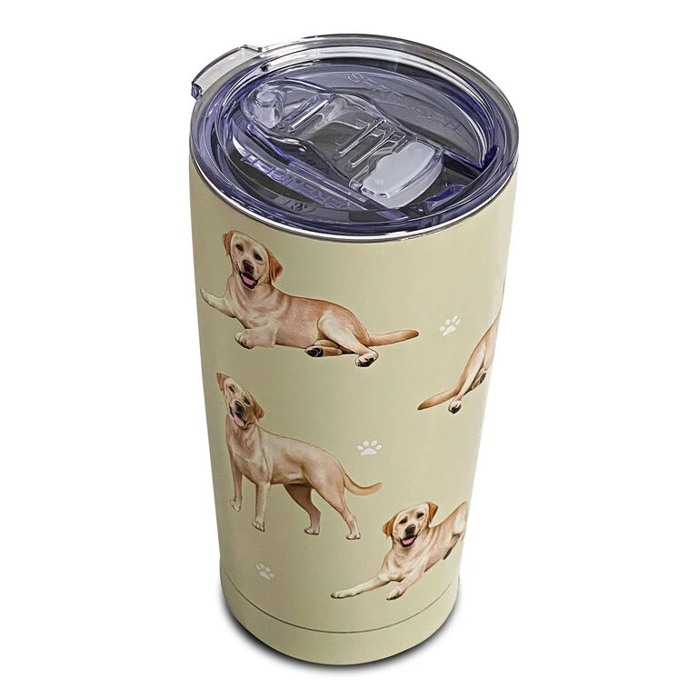 E&S Pets Yellow Labrador Stainless Steel Tumbler, 20 Oz. 4 E&S Pets Yellow Labrador Stainless Steel Tumbler, 20 Oz. - Image 2