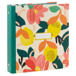 Hallmark Bright Citrus Customizable Recipe Organizer Book