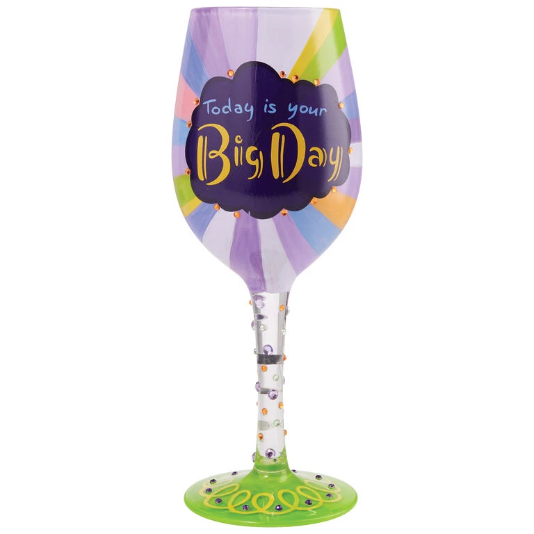 Lolita Your Big Day Handpainted Wine Glass, 15 Oz. 3 Lolita Your Big Day Handpainted Wine Glass, 15 Oz.